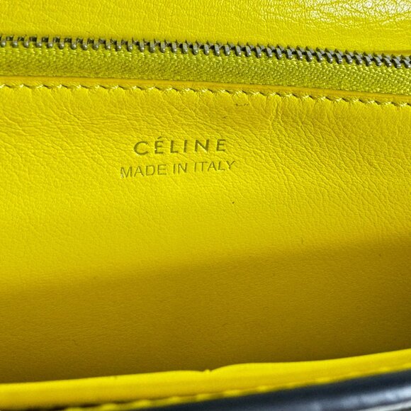 CELINE Taupe Leather Large Flap Multifunction Women's Long Wallet Made in Italy - Picture 8 of 15